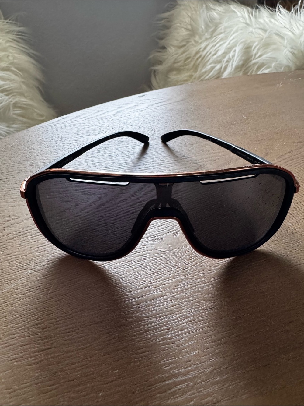Oakley Rose Gold Frame Black Lens Sunglasses